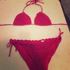 Abercrombie and Fitch red bikini set